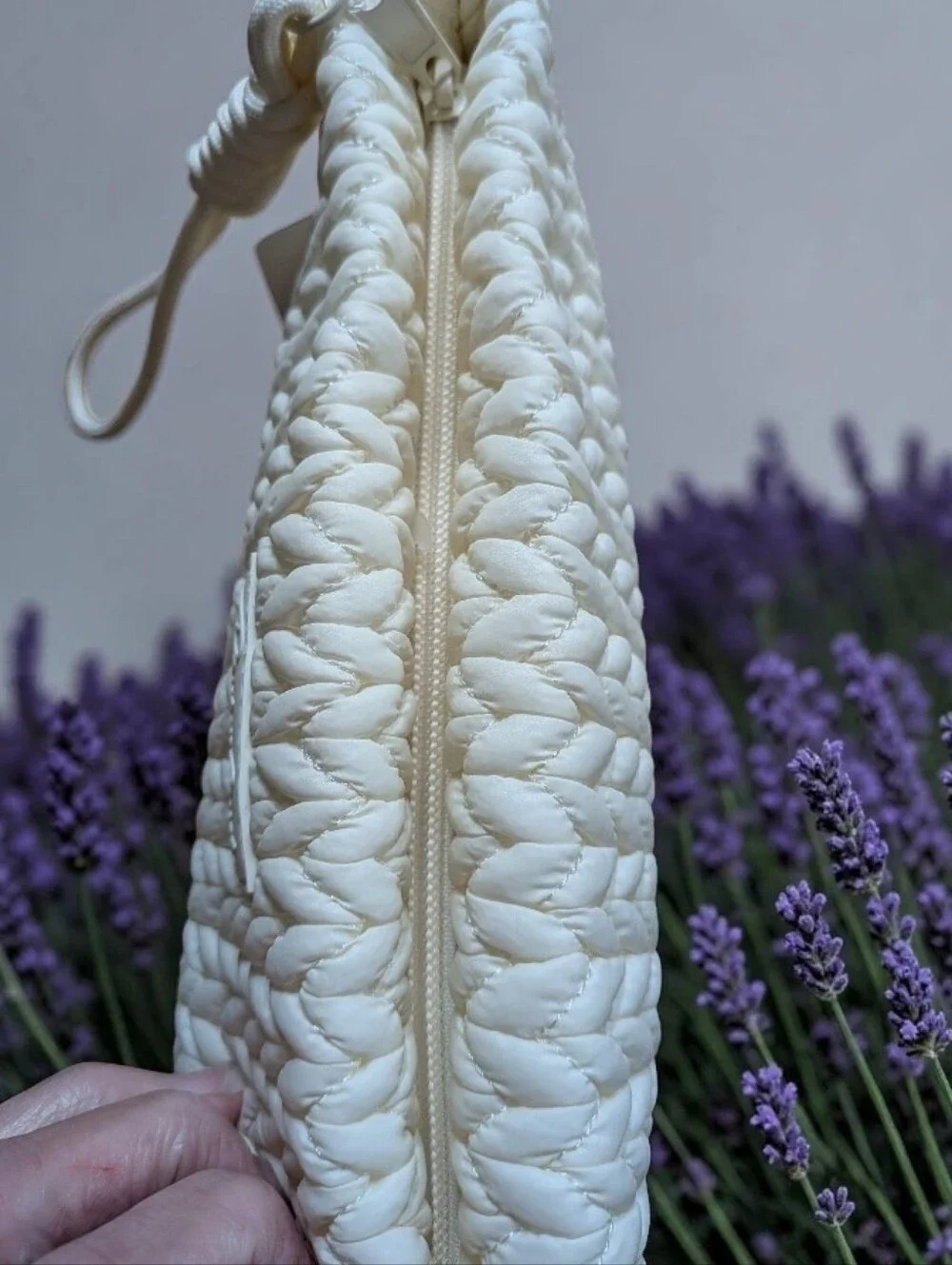 NWT Quilted Cream Blush Crush Wristlet Pouch